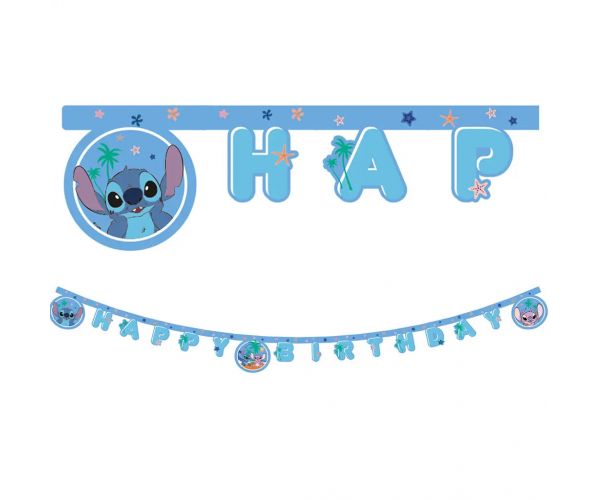 Disney+Stitch rođendanski natpis Sretan rođendan party banner 200cm