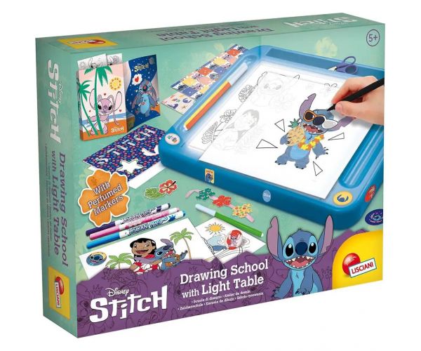 Disney Stitch rajziskola szett világító rajztáblával - Lisciani