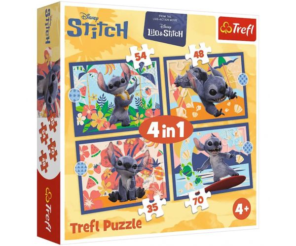 Disney: Stitch nyaralása 4 az 1-ben puzzle - Trefl