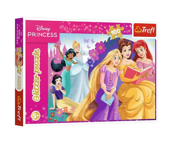 Disney hercegnők 100db-os glitteres puzzle - Trefl