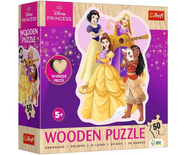 Disney hercegnők 50db-os fa puzzle - Trefl
