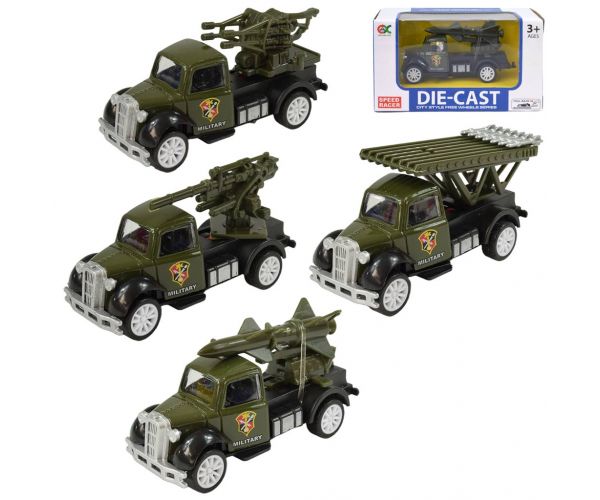 Die-Cast: Vojni mali auto sa zamašnjakom u nekoliko verzija 1/55