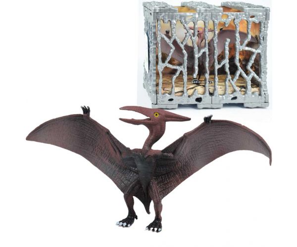 Dino World: Detaljna figura dinosaura Pterosaura od 20 cm u kavezu