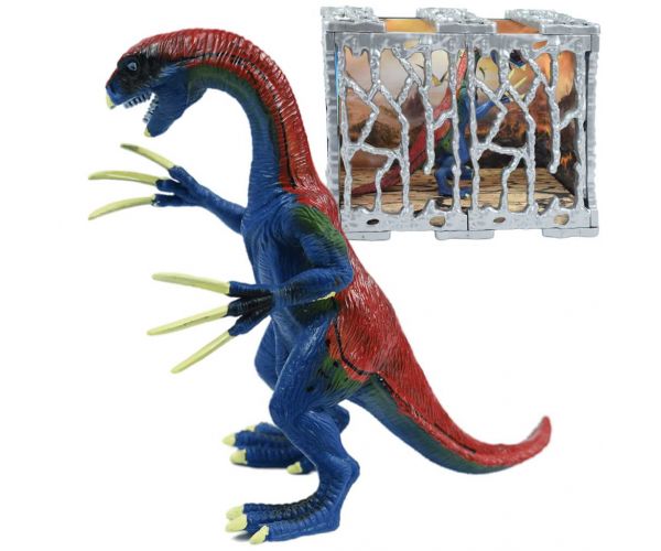 Dino World: Detaljna figura dinosaura Therizinosaurusa od 20 cm u kavezu