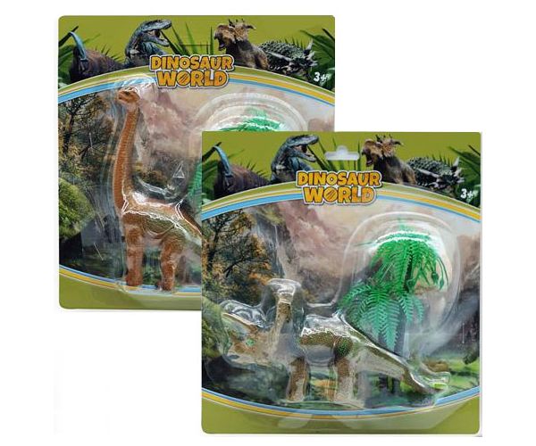 Dino World: Figura Triceratopsa ili Brahiosaura sa drvetom