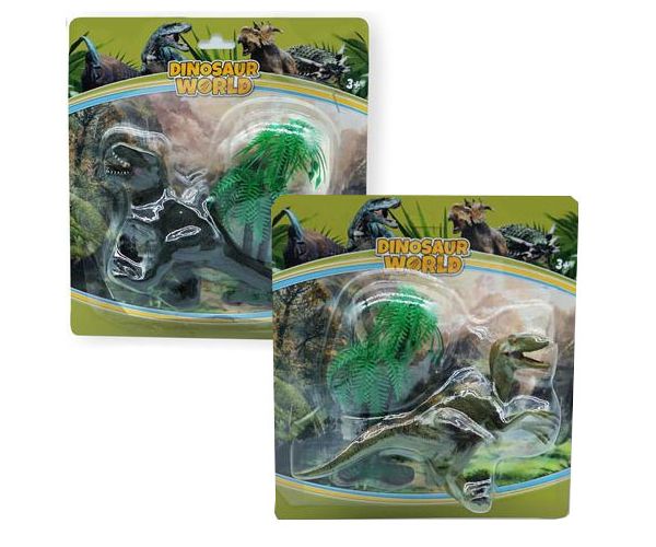 Dino World: T-rex ili Raptor figura sa drvetom