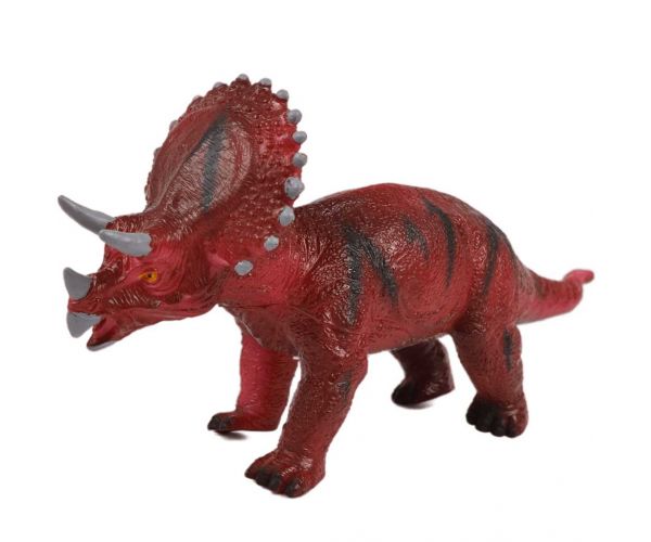 Dino World: Vinilna zvučna figura dinosaura Triceratopsa s pamučnim punjenjem 35 cm
