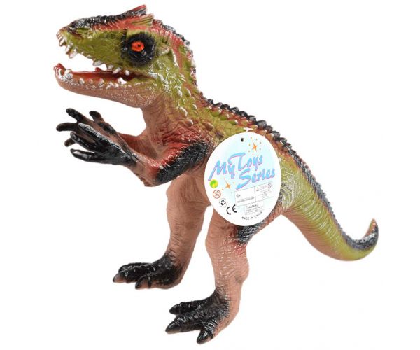 Dino World: Vinilna zvučna figura dinosaura Velociraptor s pamučnim punjenjem 35 cm