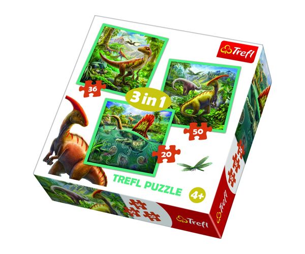 Dinosauri 3u1 puzzle - Trefl