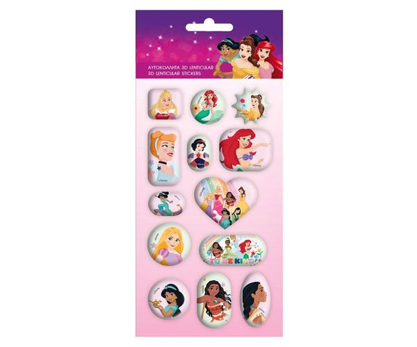 Disney: Disney princeze 3D hologram naljepnica set od 13 kom