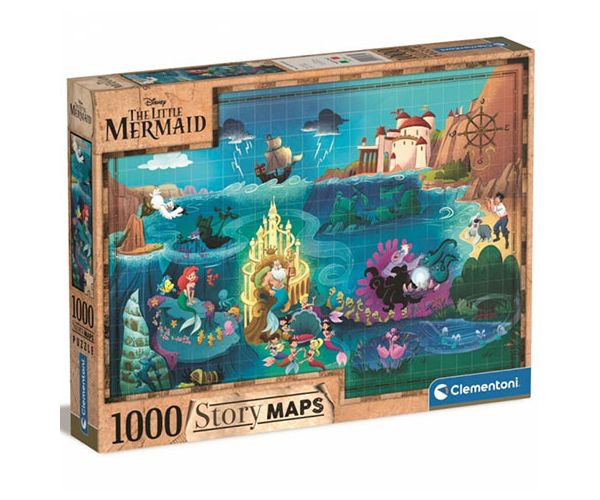 Disney: Mala sirena puzzle karta 1000kom - Clementoni
