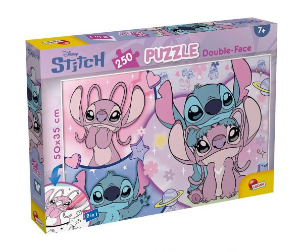 Disney Stitch 2 az 1-ben 250db-os puzzle és színező 50x35cm - Lisciani