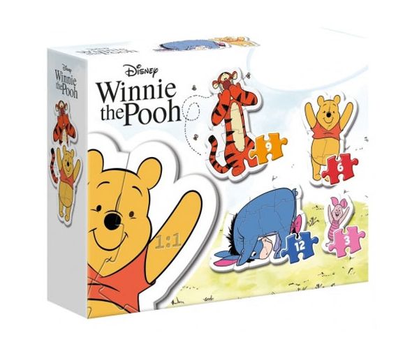Disney: Winnie Pooh i prijatelji 4u1 puzzle - Clementoni
