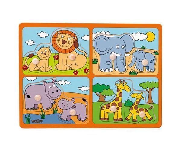 Divlje životinje drvene puzzle - Woodyland