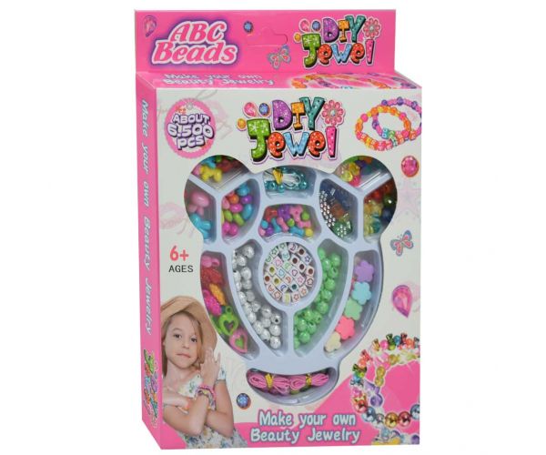 DIY Jewel: ABC set perli za izradu nakita s perlama u boji i slovima