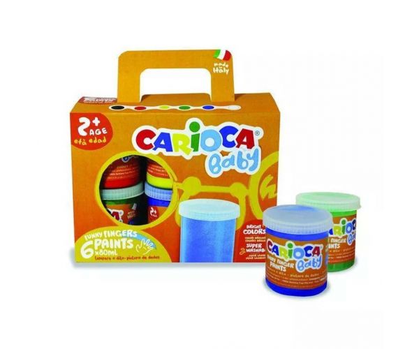 Baby ujjfesték szett különböző színekkel 6x80ml - Carioca