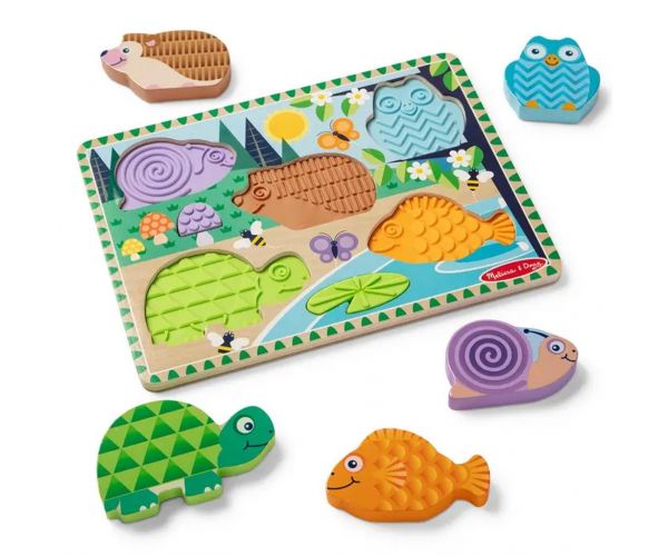 Dodirni i osjeti Šumske životinje drvena taktilna slagalica - Melissa & Doug