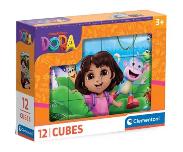 Dóra a felfedező 12 db-os mesekocka - Clementoni