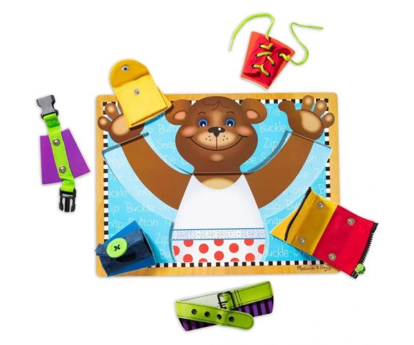 Drvena ploča za razvoj osnovnih vještina s medvjedićem - Melissa & Doug