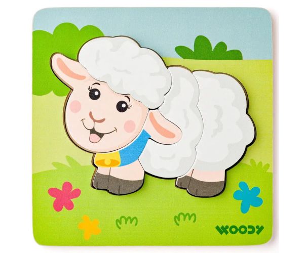 Fa bárányos 5db-os baba puzzle - Woodyland
