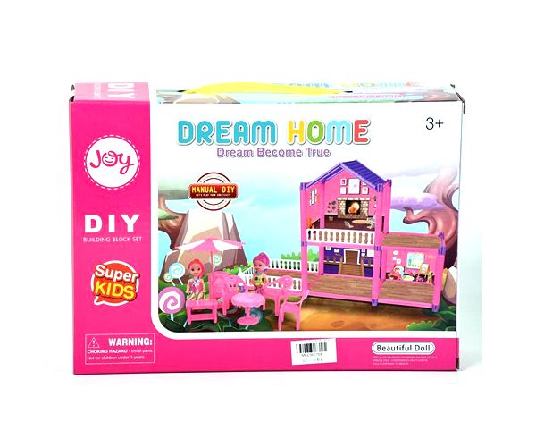 Dream Home pink kućica za lutke sa dodacima
