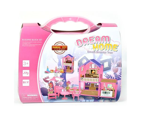 Dream Home pink kućica za lutke u kovčegu