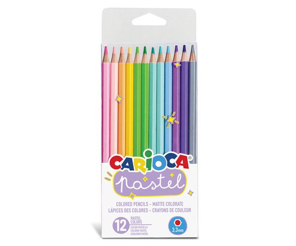 Drvene bojice u pastelnim bojama 12kom - Carioca