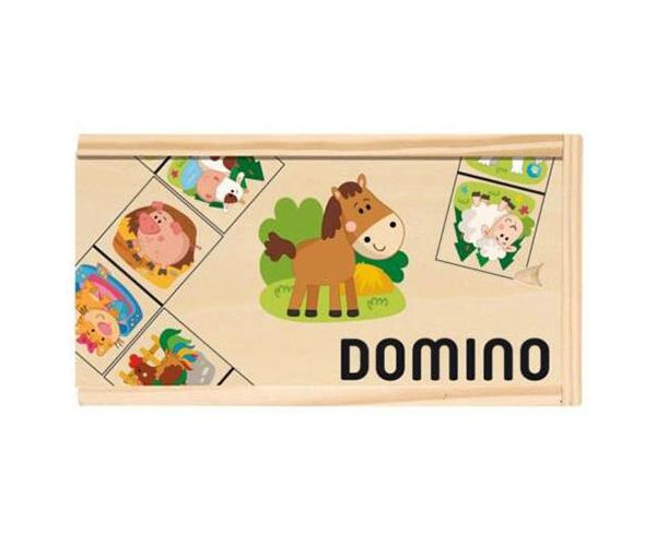 Drveni domino sa životinjskim uzorkom