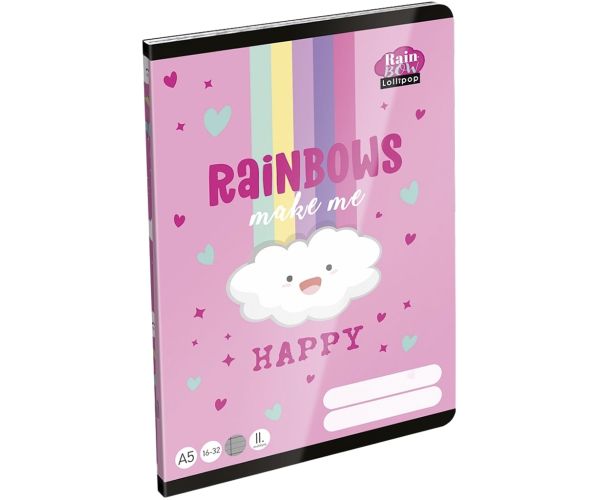 ICO: Lizzysuli Lollipop Rainbow 2. razredni crtani blok A/5 16-32