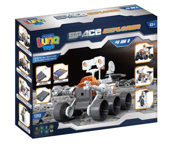 Luna: Istraživač svemira 4 u 1 138 dijelova solarni istraživački robot građevinska igračka