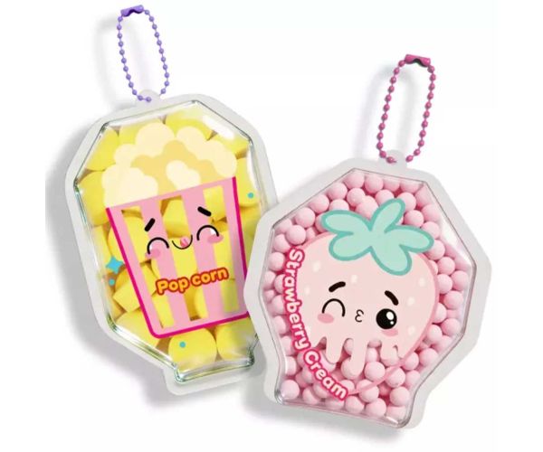 Puffy Pouches: Pufi charm dizajn set - šećerna vuna