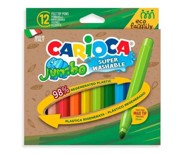 Eco Family Jumbo 12db-os filctoll szett 6 mm - Carioca