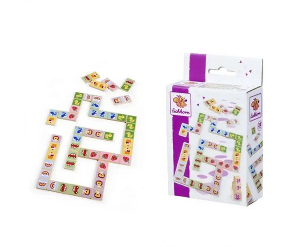 Eichhorn: Fa Dominó színes, gyerekes motívumokkal - Simba Toys