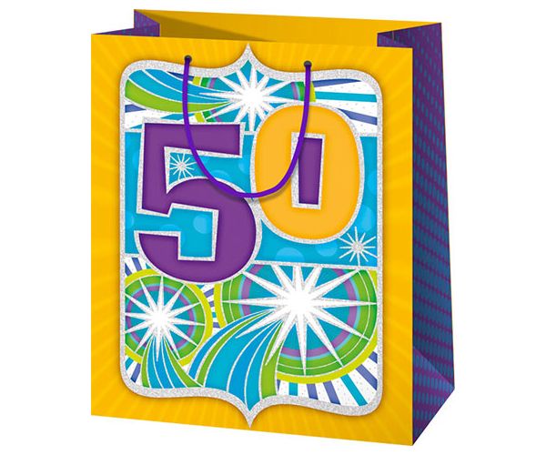 Ekskluzivna poklon vrećica za 50. obljetnicu, normalne veličine 11x6x15cm