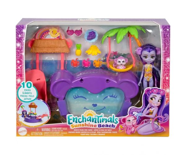 Enchantimals: Majmóca medencés bulija játékszett - Mattel