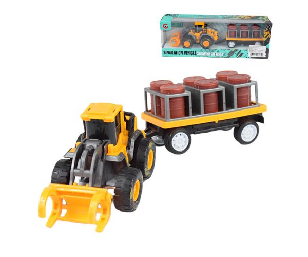 Engineering Truck: Traktor sa bačvama za ulje i prikolicom 24cm