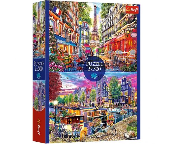 Európai fővárosok 2x500db-os puzzle - Trefl