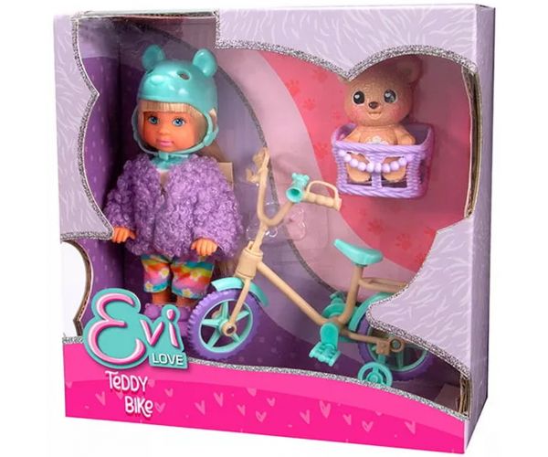 Evi Love: Teddy Bike – Kerékpáros játékszett - Simba Toys