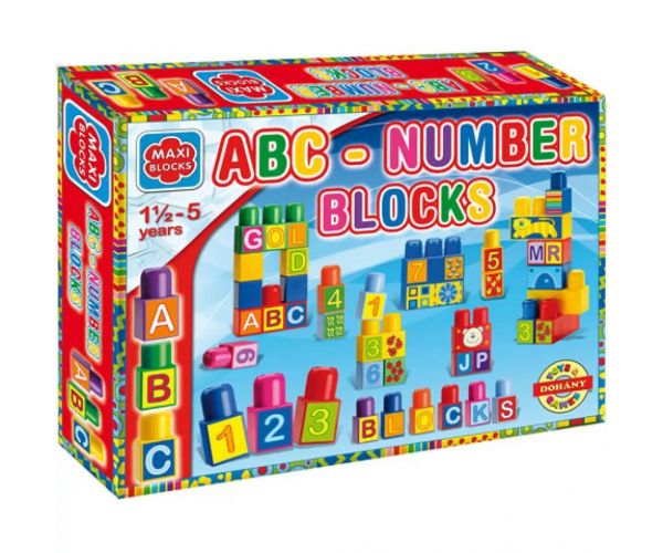 Maxi Blocks ABC kocke za gradnju 64kom - D-Toys