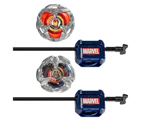 Beyblade X Marvel Collab: Iron Man vs. Thanos 4-80B X Venom 4-60B set za igru - Hasbro
