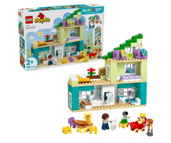 LEGO® DUPLO®: 3 u 1 moderni obiteljski dom s figuricama (10470)