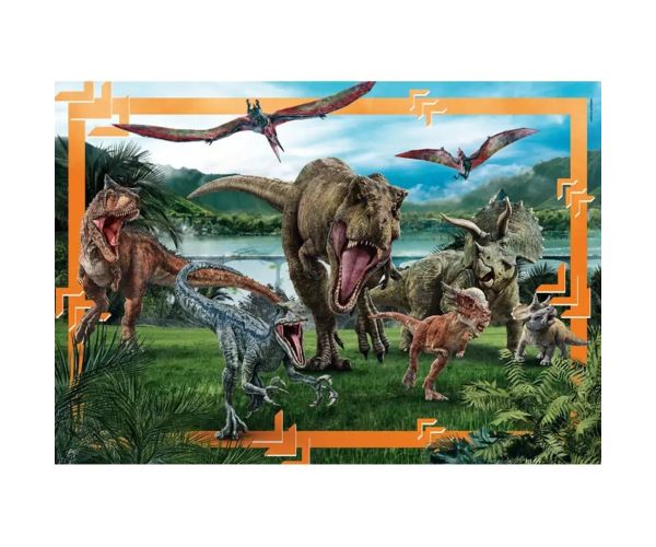 Jurassic World kraljevstvo dinosaura 104 dijela maxi supercolor puzzle - Clementoni
