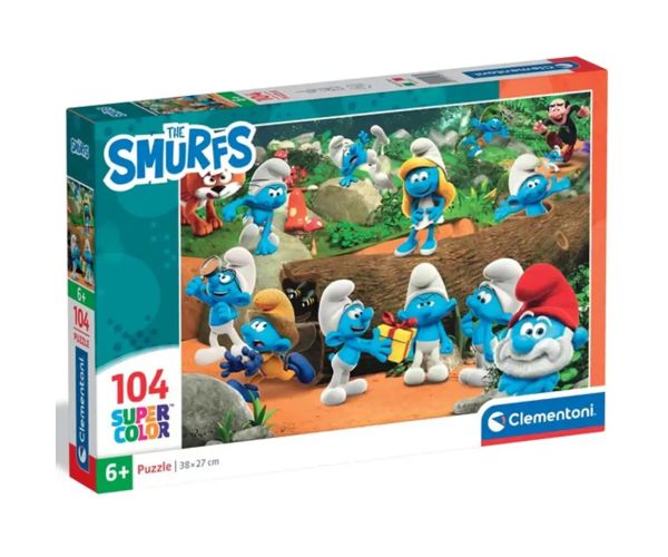 Hupikék patuljci šumska zabava 104-dijelni supercolor puzzle - Clementoni