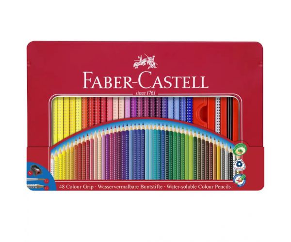 Faber-Castell: Grip színes ceruza fémdobozban 48db-os szett