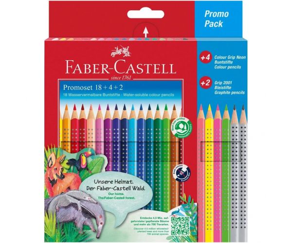 Faber-Castell: Grip set šarenih olovaka, pakiranje 18+6 komada