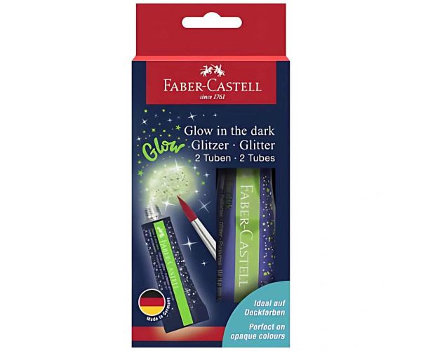 Faber-Castell: Ljepilo sa sjajem koje svijetli u mraku 2x12ml