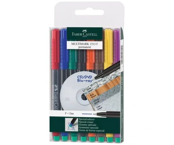 Faber-Castell: Multimark alkoholos filctoll szett F 0,6 mm – 8 db