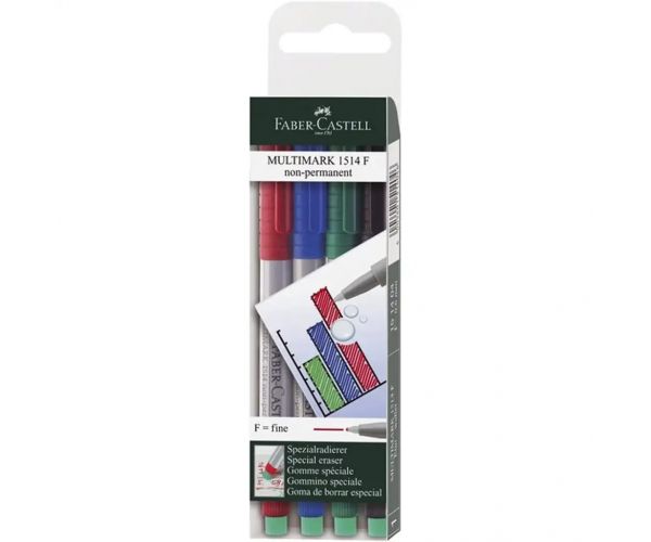 Faber-Castell: Multimark fóliafilc 4db-os szett F