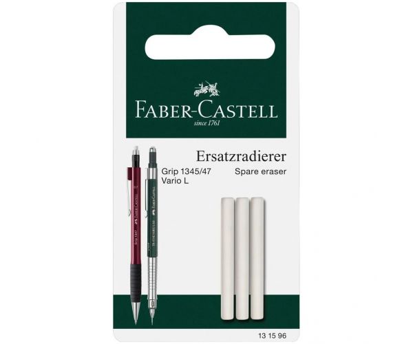 Faber-Castell: Rezervne gumice za Grip 1345/1347 mehaničku olovku, set od 3 komada