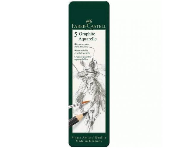 Faber-Castell: Set akvarelnih grafitnih olovaka u metalnoj kutiji, 5 komada